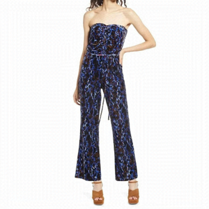 Open edit  BNWOT one piece Velour strapless  jumpsuit Size XSmall NEW